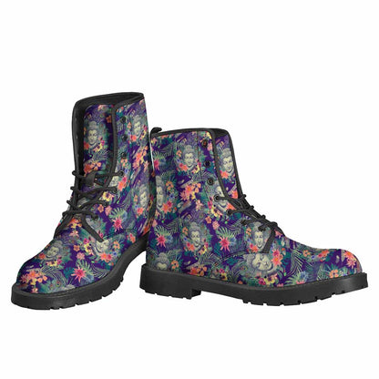 Step out in Style with Tropical Buddha Print Leather Boots - A Hippie's Essential! - 3