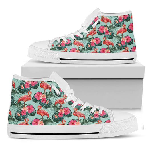 Tropical Flamingo High Tops for the Free-Spirited Hippie - 1