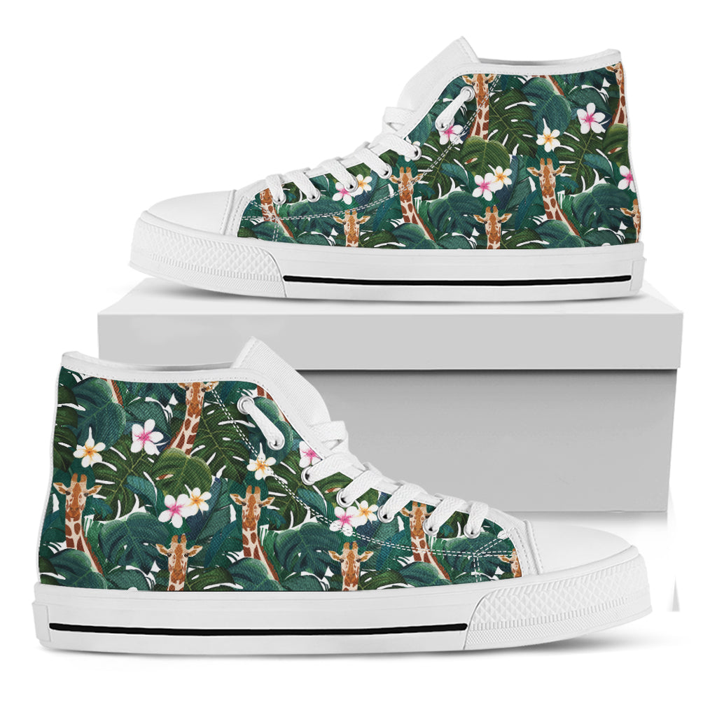 Tropical Hippie High Tops: Giraffe Pattern Print - 1