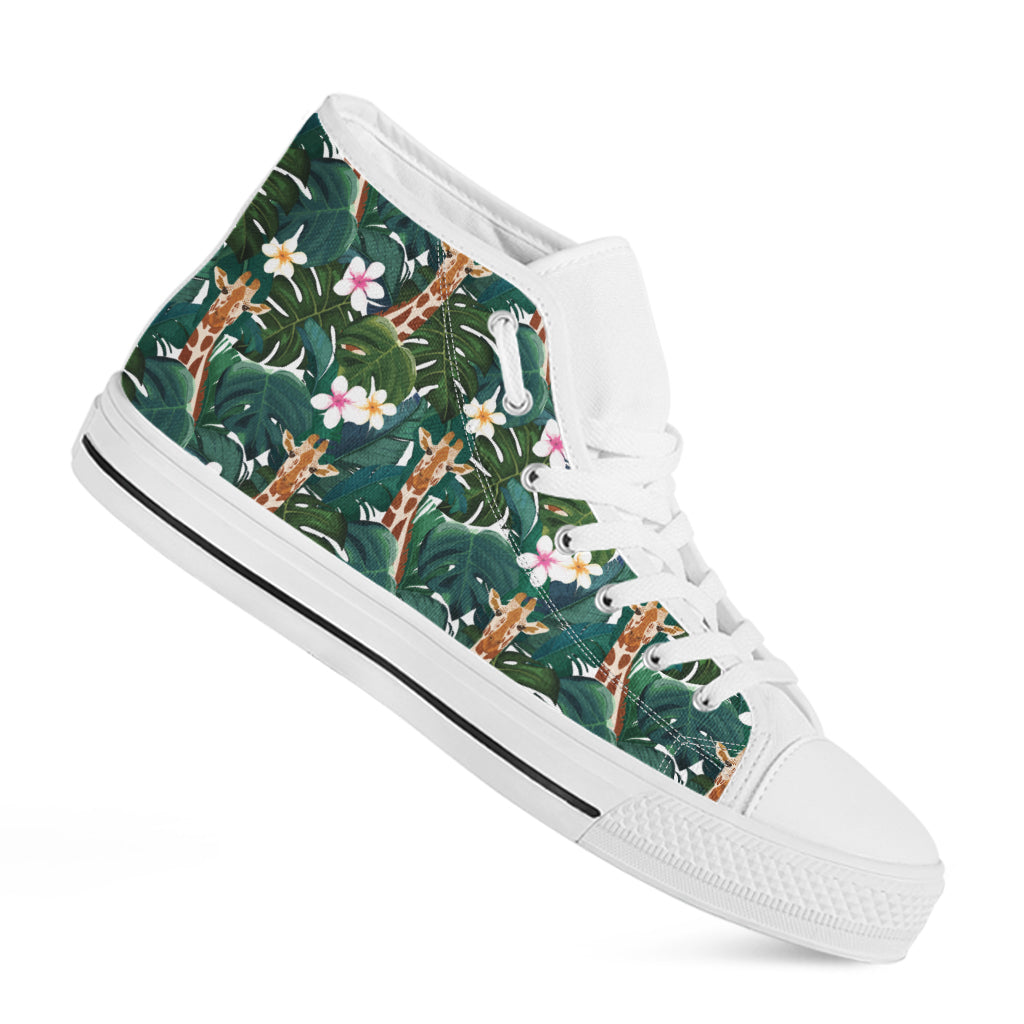 Tropical Hippie High Tops: Giraffe Pattern Print - 2