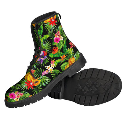 Groovy Hawaiian Fruits Leather Lightweight Boots for Free-Spirited Hippies - 2