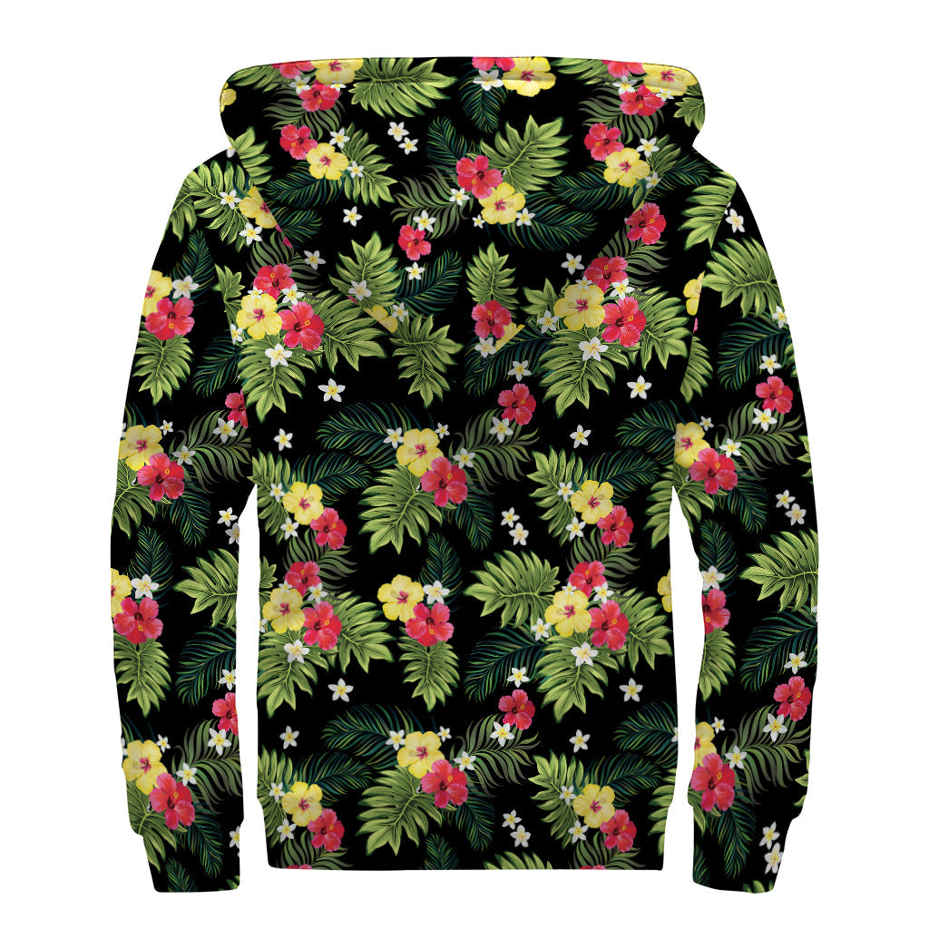 Tropical Hibiscus Sherpa: Embrace the Hippie Vibe in Style - 2