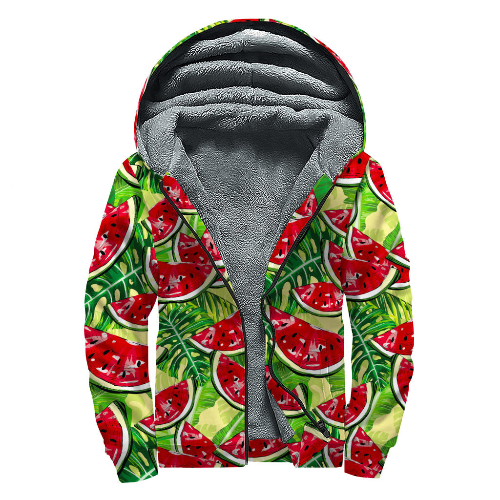 Tropical Vibes Sherpa Lined Zip Up Hoodie for Free-Spirited Hippies - 1