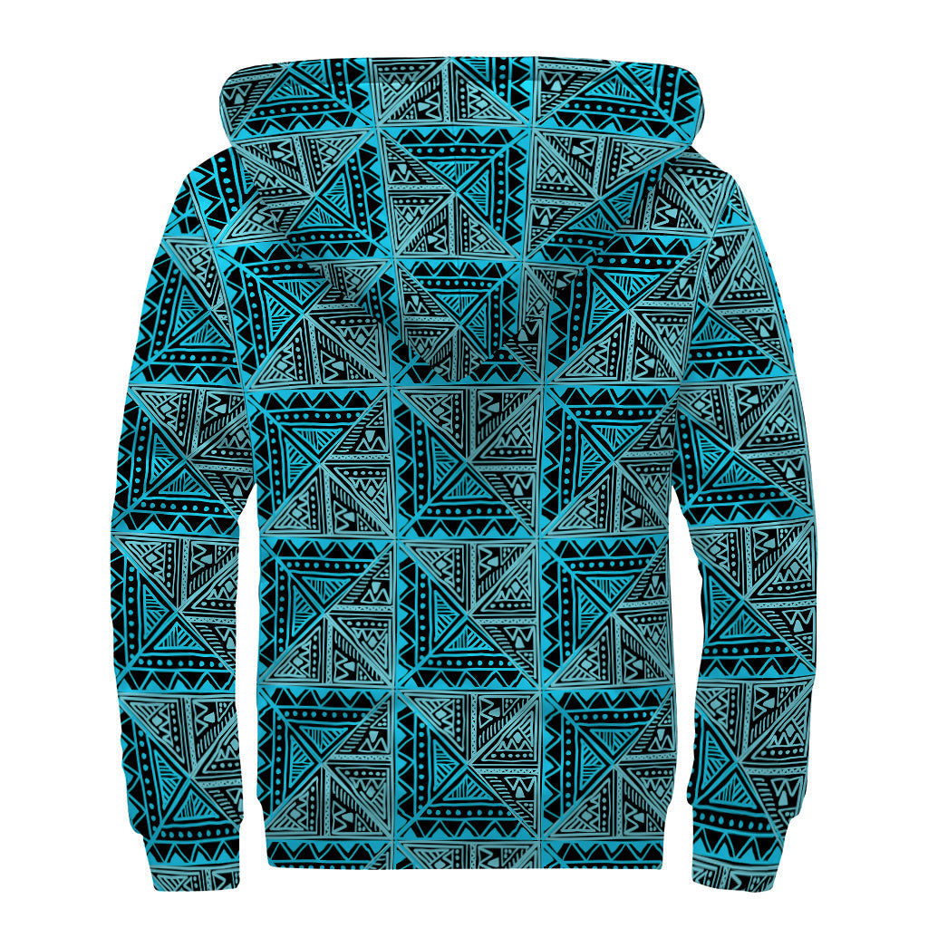 Turquoise Dreamer Sherpa Lined Zip Up Hoodie: Embrace the Hippie Vibe - 2