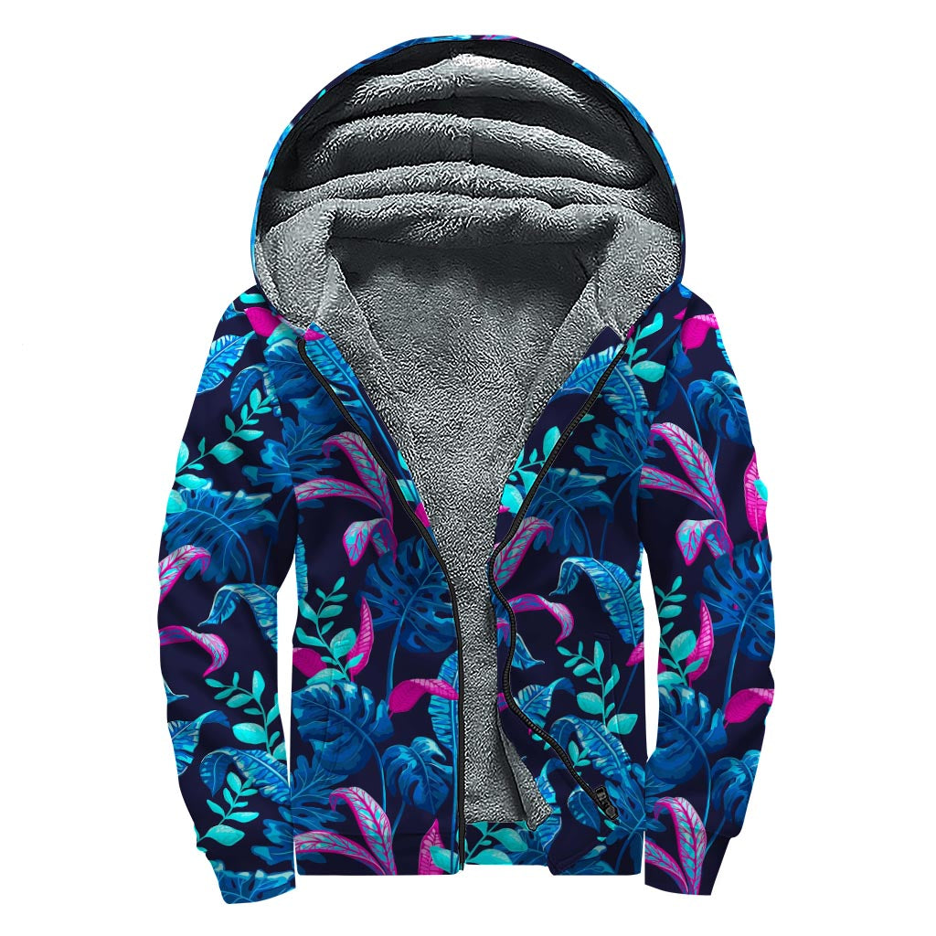 Turquoise Hawaii Tropical Sherpa: Embrace Your Inner Hippie in Style - 1