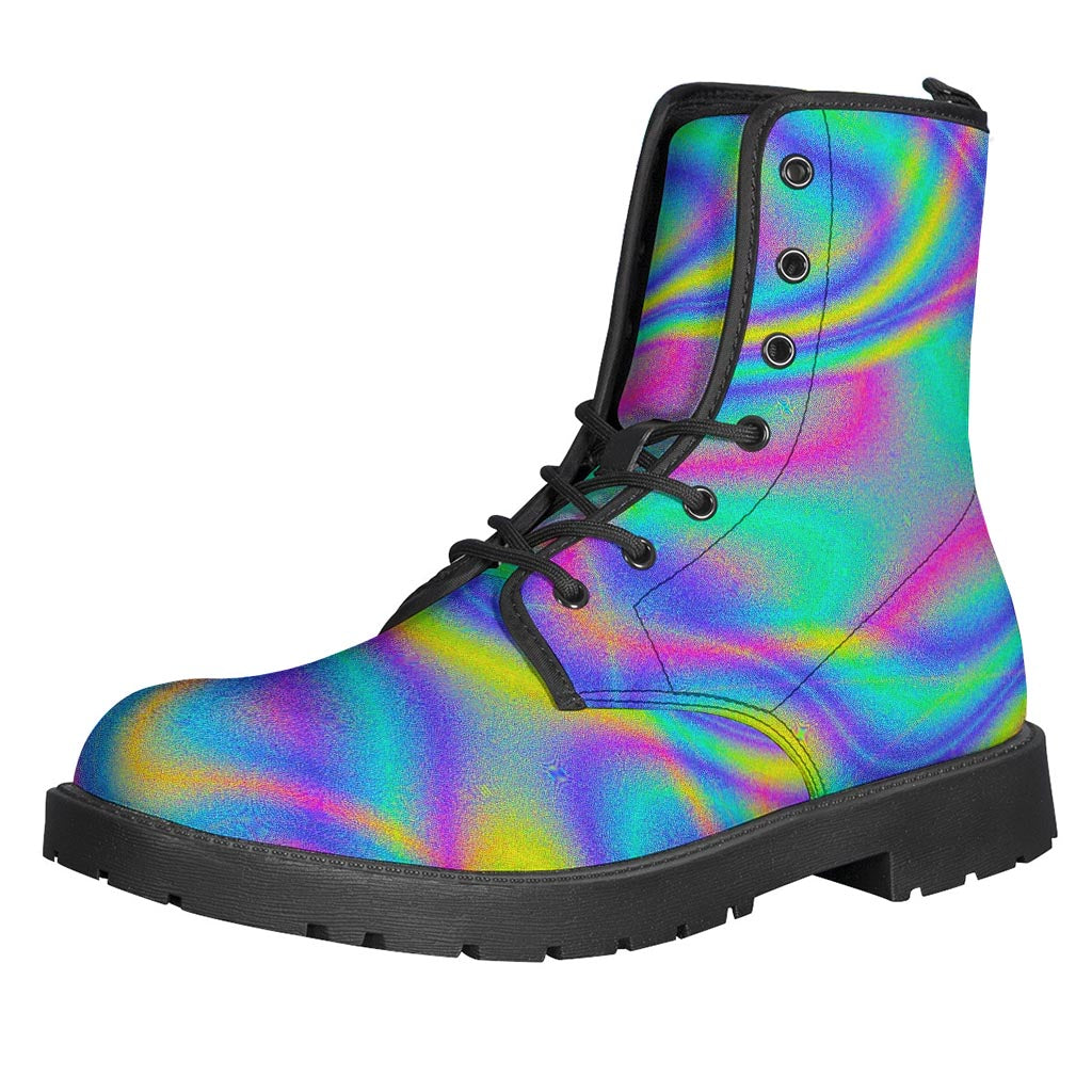 Trippy Turquoise Leather Boots for Free Spirited Hippies - 1