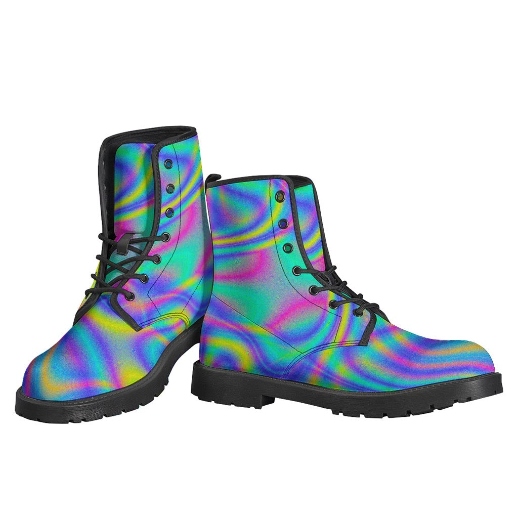 Trippy Turquoise Leather Boots for Free Spirited Hippies - 3