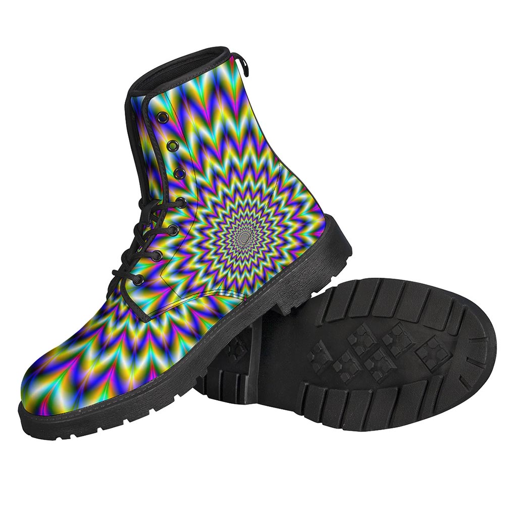 Twinkle Psychedelic Optical Illusion Leather Boots: A Hippie's Dream - 2