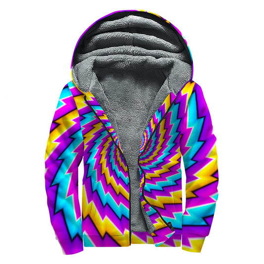 Twisted Spiral Hippie Sherpa Zip Up Hoodie for Ultimate Comfort and Style - 1