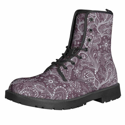 Groovy Floral Leather Boots for Free-Spirited Hippies - 1