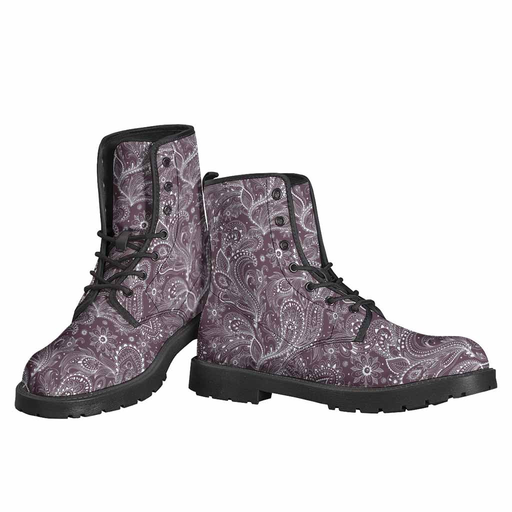 Groovy Floral Leather Boots for Free-Spirited Hippies - 3