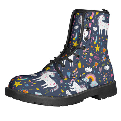 Unicorn Dream Lightweight Leather Boots for the Free-Spirited Hippie - 1