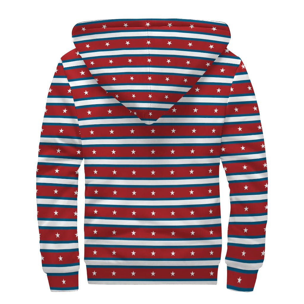 USA Striped Sherpa Madness: The Ultimate Hippie Hoodie - 2