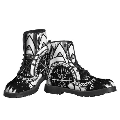 Viking Celtic Trinity Knot Leather Boots - The Perfect Footwear for Modern Hippies - 3