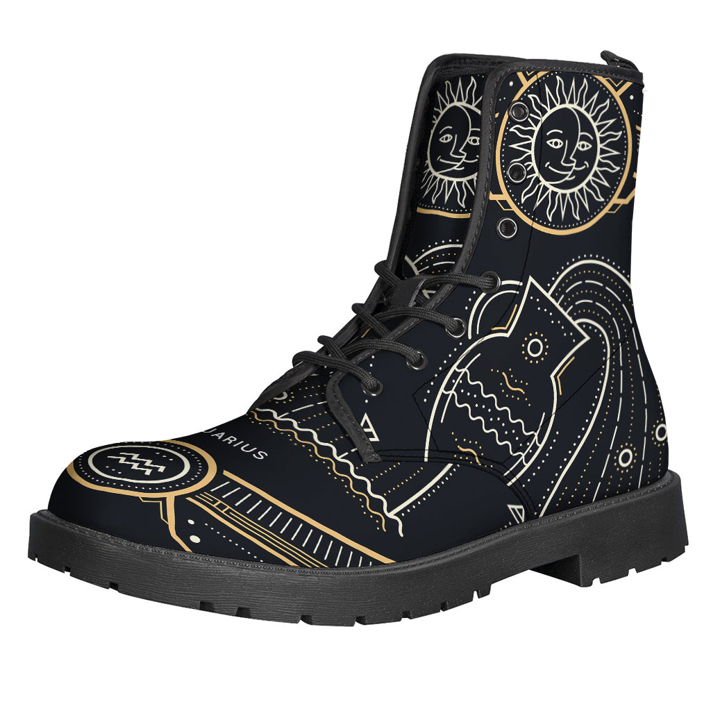 Aquarius Inspired Leather Lightweight Boots for the Free-Spirited Hippie - 1