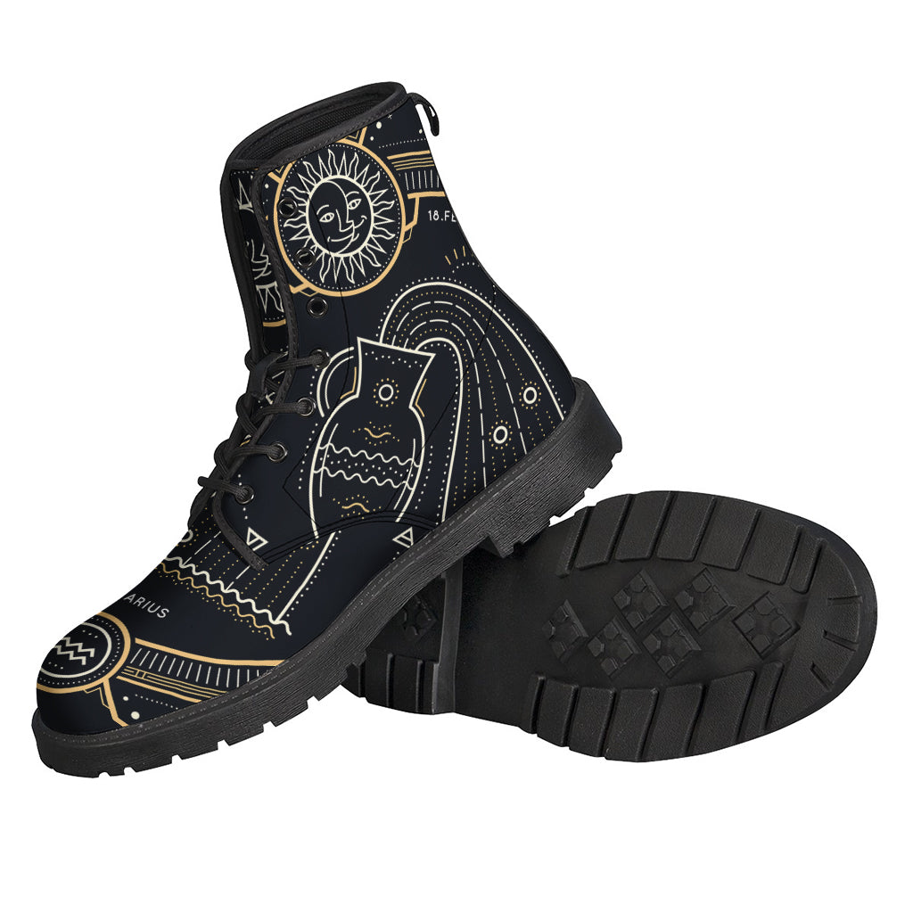 Aquarius Inspired Leather Lightweight Boots for the Free-Spirited Hippie - 2