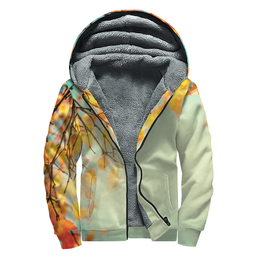 Vintage Vibes: Sherpa-Lined Zip Up Hoodie for the Free-Spirited Hippie - 1