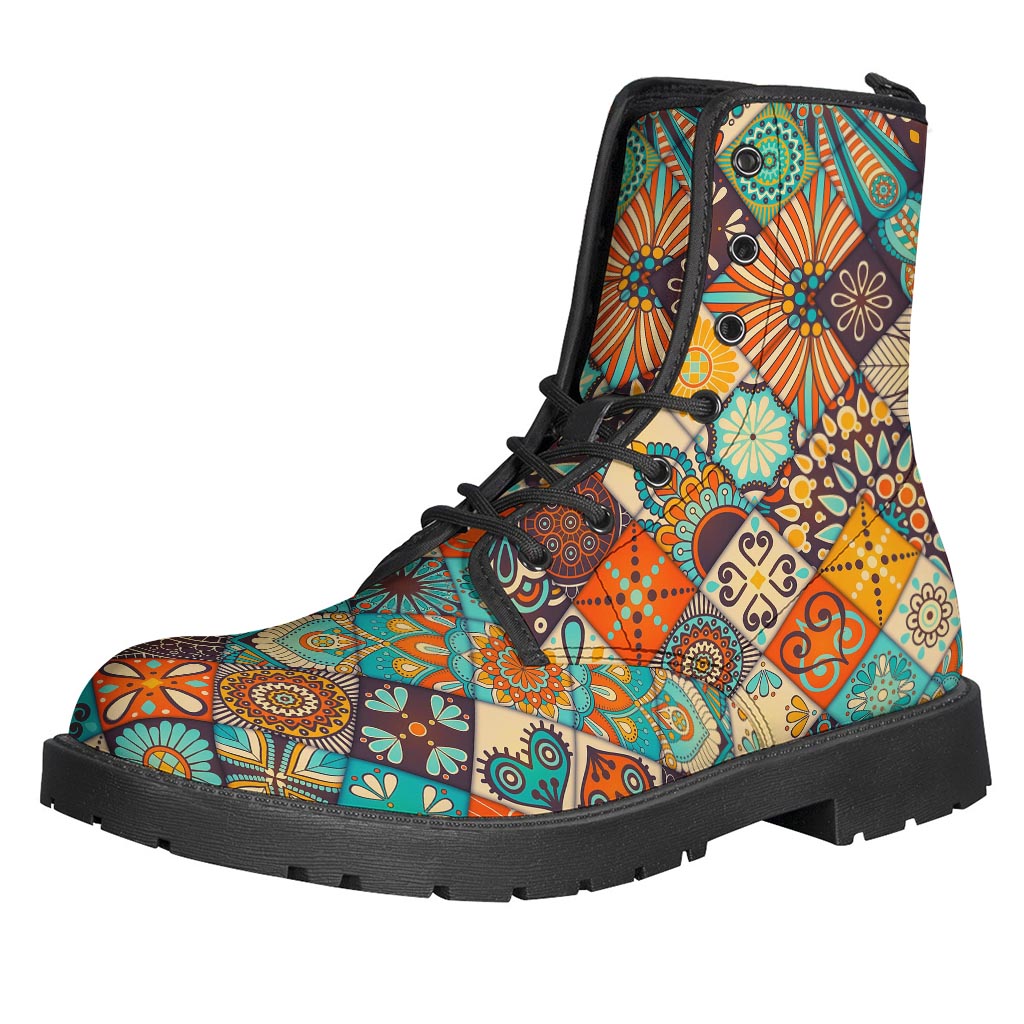 Groovy Mandala Bohemian Leather Boots for the Free Spirits - 1