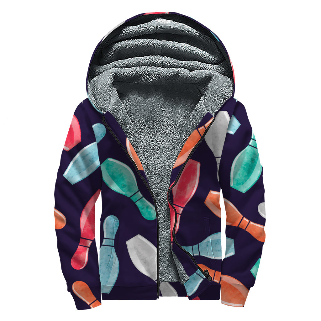 Watercolor Dream: Sherpa Lined Zip Up Hoodie for Groovy Hippies - 1