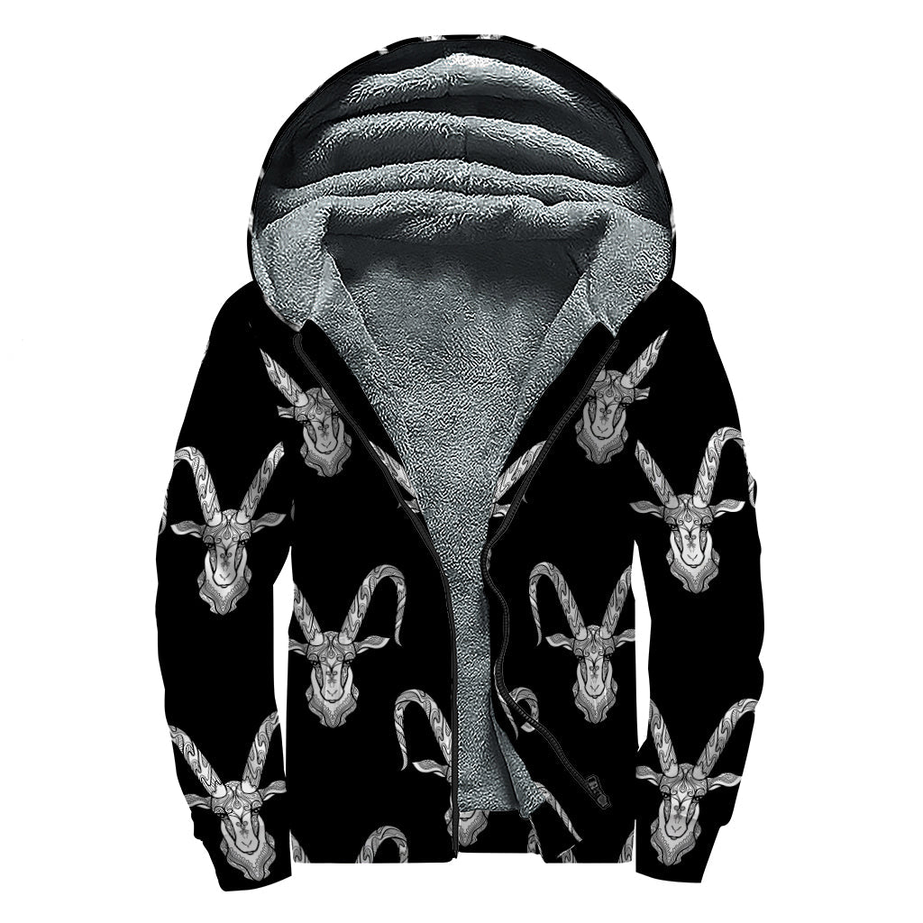 Capricorn Dreams: Sherpa Lined Zip Up Hoodie for Stylish Hippies - 1