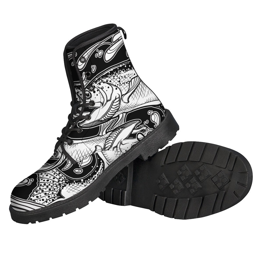 Pisces Printed Leather Boots: Step Out in Hippie Style - 2