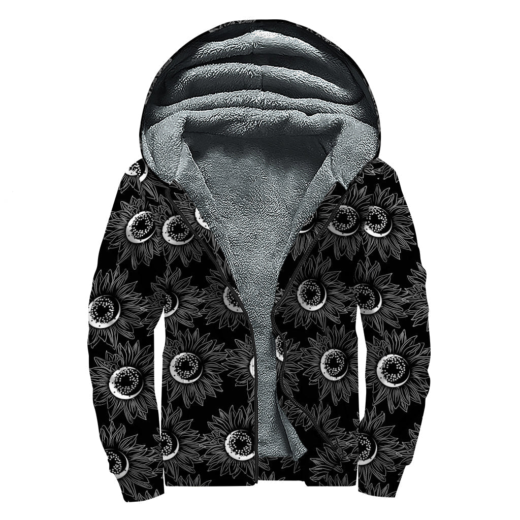 Sunflower Dreamer Sherpa Lined Zip Up Hoodie - 1