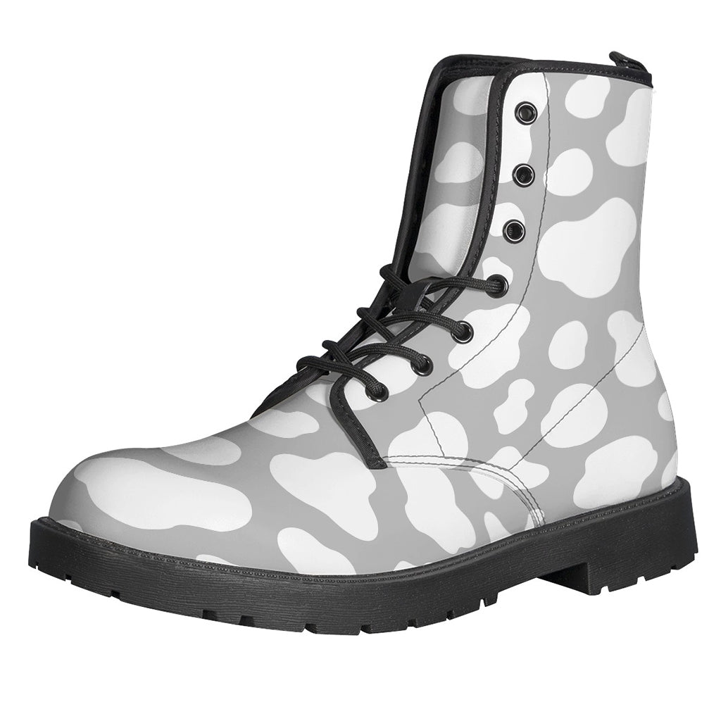 Groovy Cow Print Leather Boots for the Free-Spirited Hippie - 1