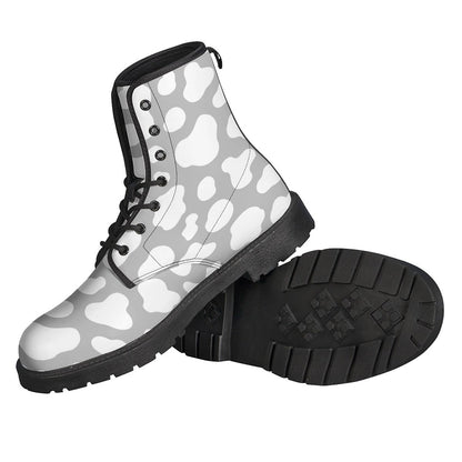 Groovy Cow Print Leather Boots for the Free-Spirited Hippie - 2