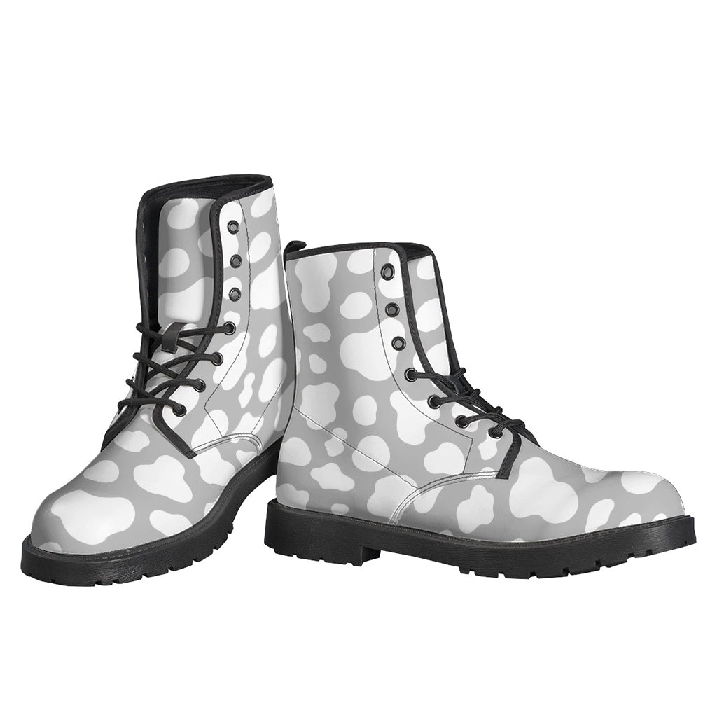 Groovy Cow Print Leather Boots for the Free-Spirited Hippie - 3