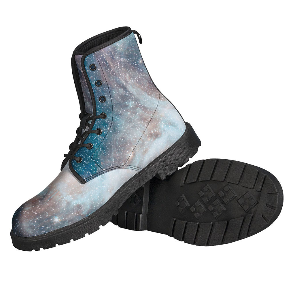 White Cloud Galaxy Hippie Leather Lightweight Boots - 2