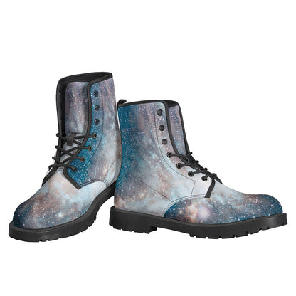 White Cloud Galaxy Hippie Leather Lightweight Boots - 3