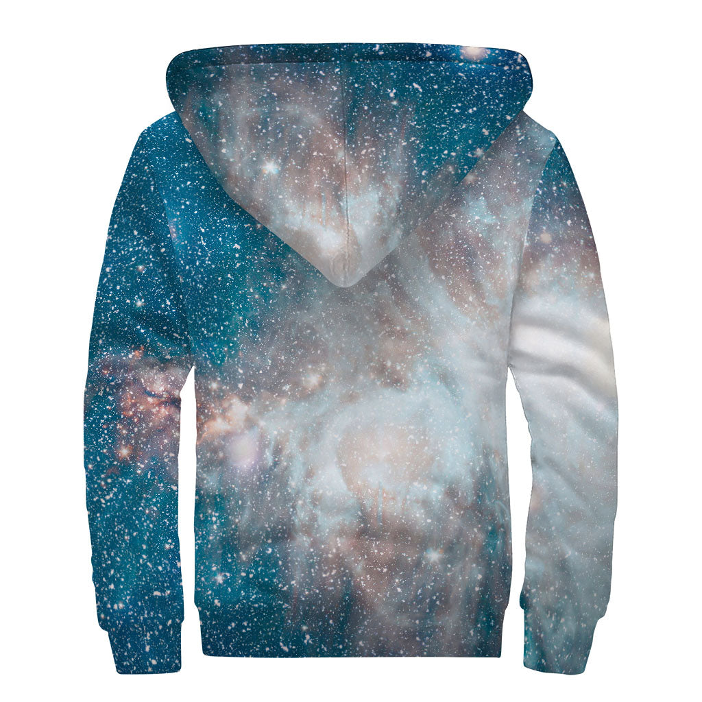 White Cloud Galaxy Sherpa: Embrace Your Inner Hippie with this Stylish Zip Up Hoodie - 2