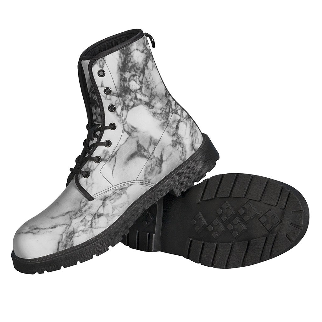 Groovy Marble Print Leather Boots for the Free-Spirited Hippie - 2