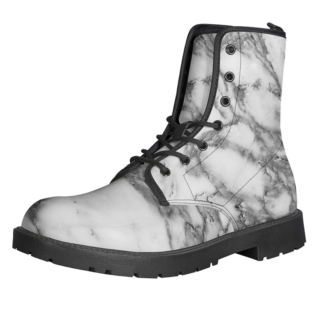 Marble Print Leather Boots for the Free-Spirited Hippie Soul - 1