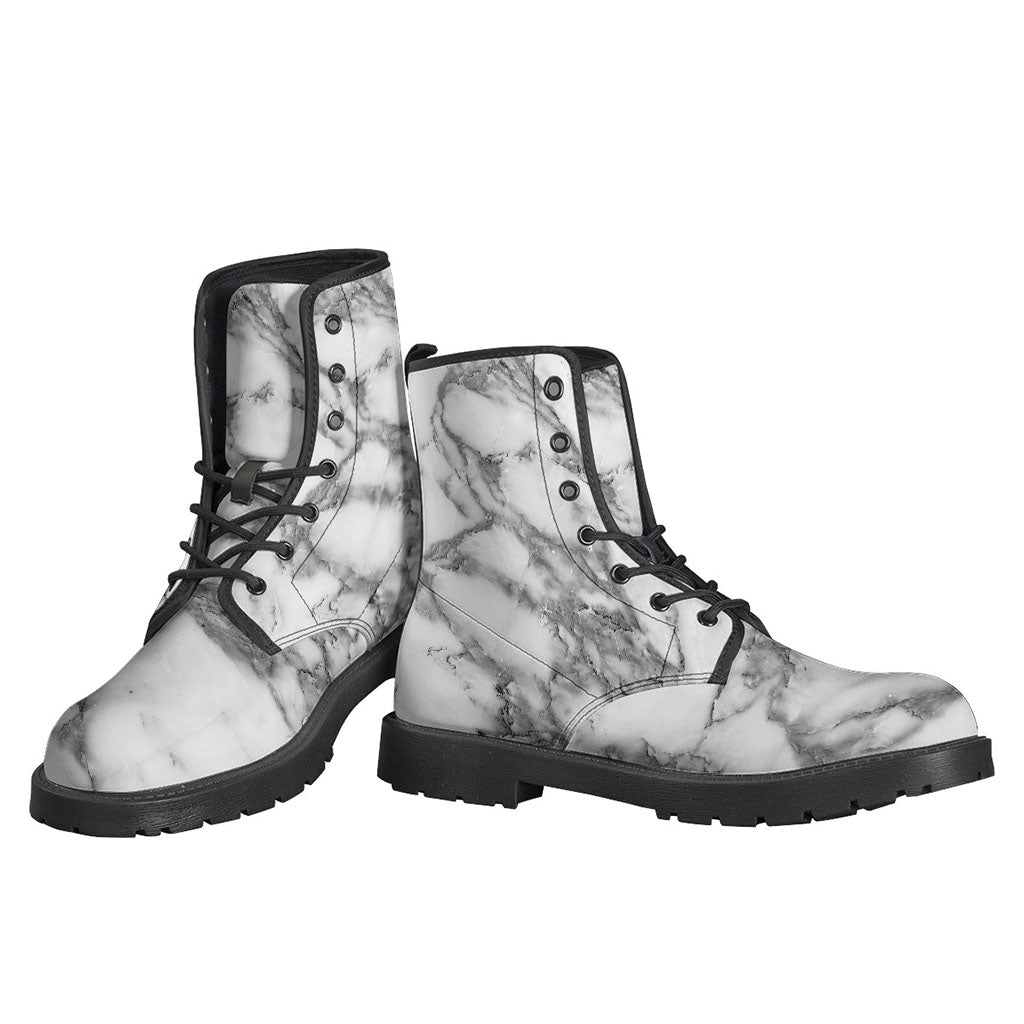 Marble Print Leather Boots for the Free-Spirited Hippie Soul - 3