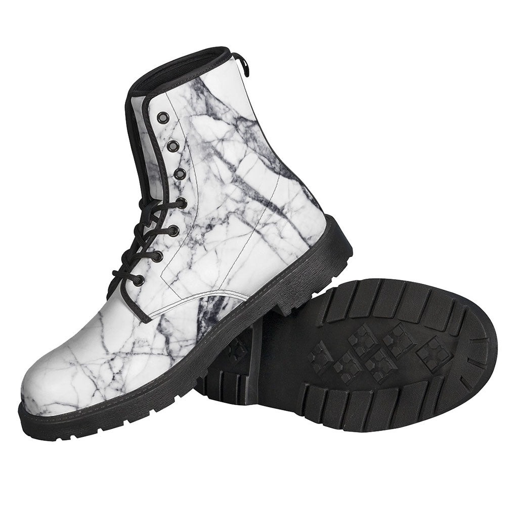 Groovy Marble Print Leather Boots for Modern Hippies - 2