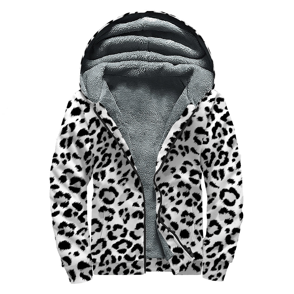 Groovy Leopard Print Sherpa Lined Zip Up Hoodie for Free-Spirited Hippies - 1