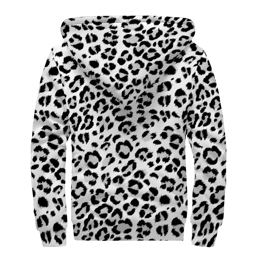 Groovy Leopard Print Sherpa Lined Zip Up Hoodie for Free-Spirited Hippies - 2