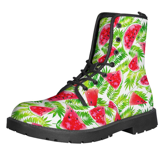 Watermelon Dream: Stylish Leather Lightweight Boots for Hippies - 1