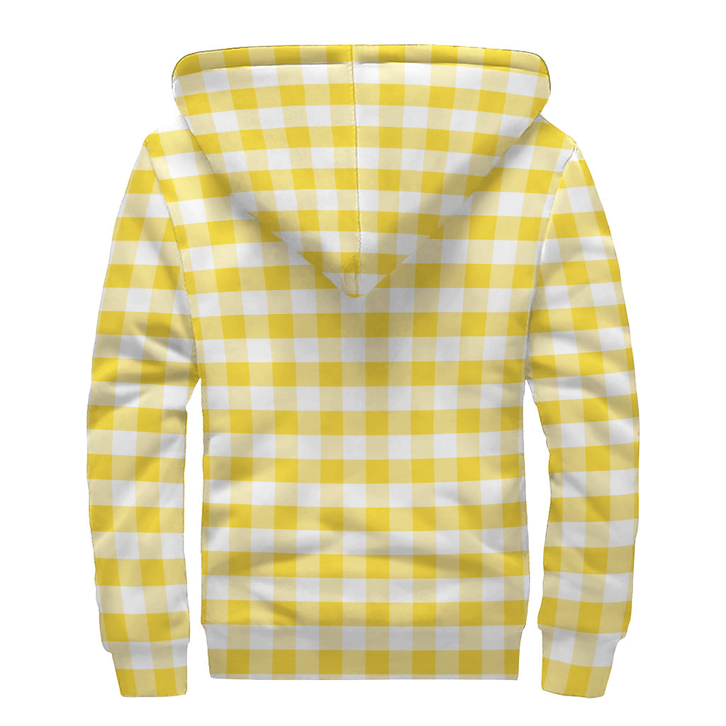 Groovy Gingham: Sherpa Lined Zip Up Hoodie for the Free-Spirited Hippie - 2