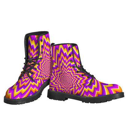 Psychedelic Vibe Leather Boots for Modern Hippies - 3