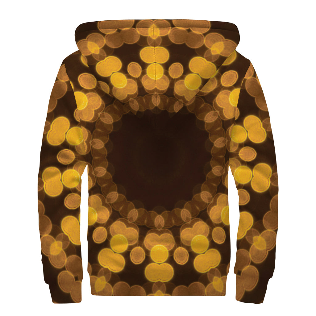 Yellow Spot Kaleidoscope Sherpa: Embrace Your Inner Hippie with this Stylish Zip Up Hoodie - 2