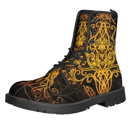 Yggdrasil Tree of Life Lightweight Leather Boots for the Modern Hippie - 1