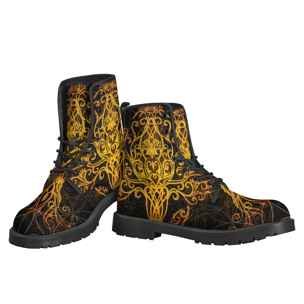 Yggdrasil Tree of Life Lightweight Leather Boots for the Modern Hippie - 3