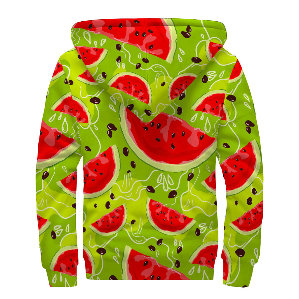 Watermelon Dreams: Sherpa Lined Zip Up Hoodie for Boho Hippies - 2