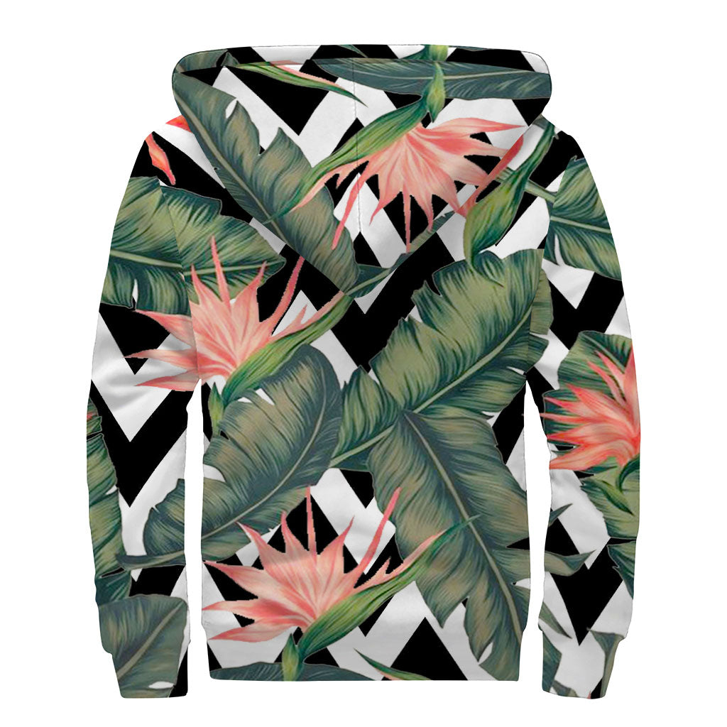 Zig-Zag Tropical Sherpa Blanket Hoodie for the Free Spirited Hippie - 2