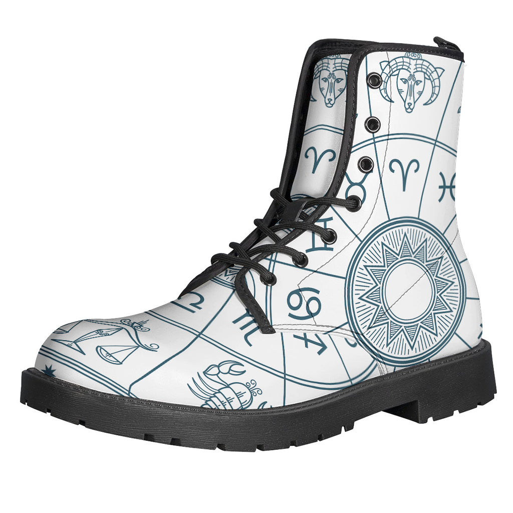 Zodiac Inspired Leather Lightweight Boots for Hippie Souls - 1