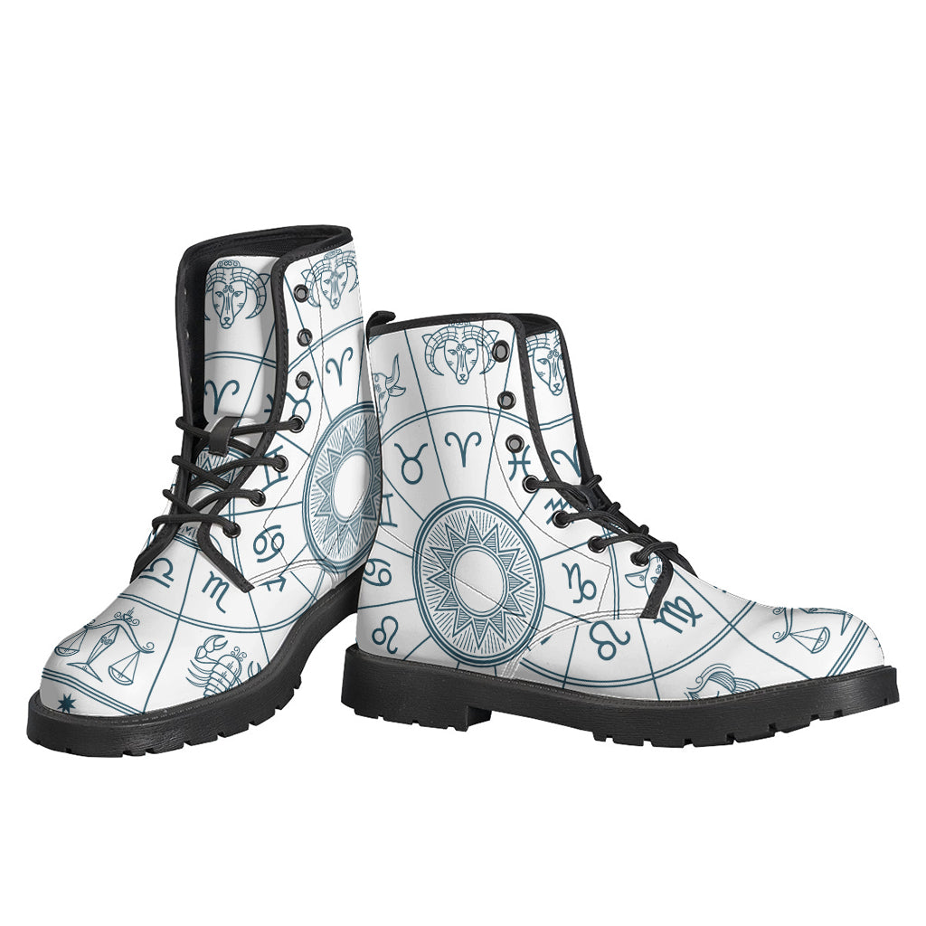 Zodiac Inspired Leather Lightweight Boots for Hippie Souls - 3