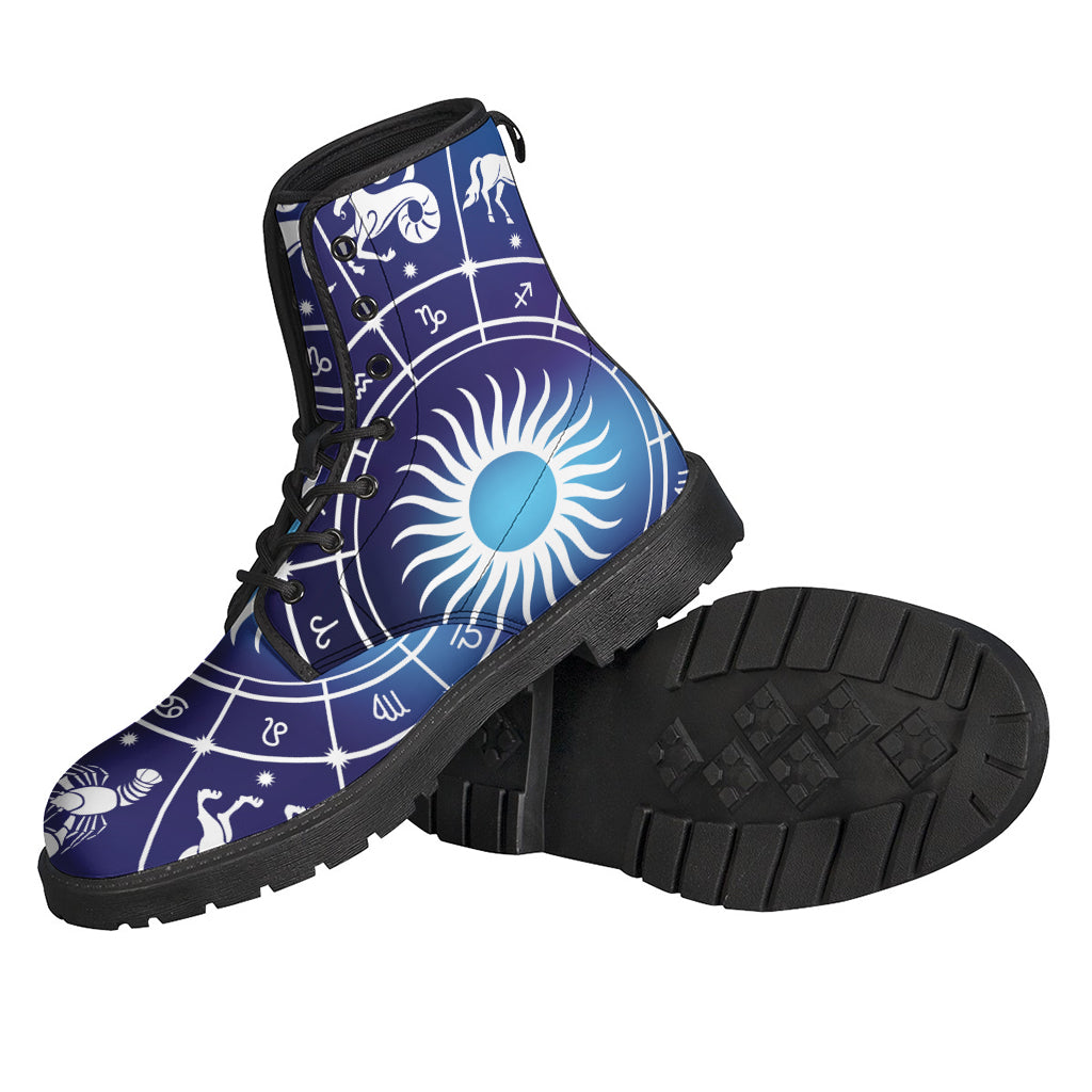 Get Groovy in our Zodiac Horoscopes Leather Boots for Hippies - 2